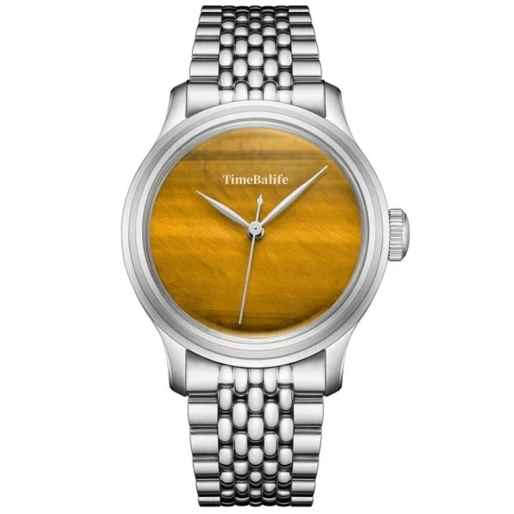 Aventurine Gemstone Stone Dial Mechanical Unisex Watch OEM Custom