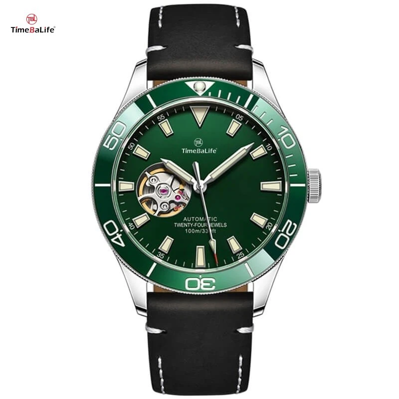 Custom Skeleton Automatic Movement Men's Diving Watch