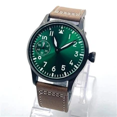 Personalizzat luminuż Stainless Steel Awtomatiku Mekkanika Każwali Formali Żaffir Watch tal-irġiel Kwadrant Aħdar Watch Waterproof